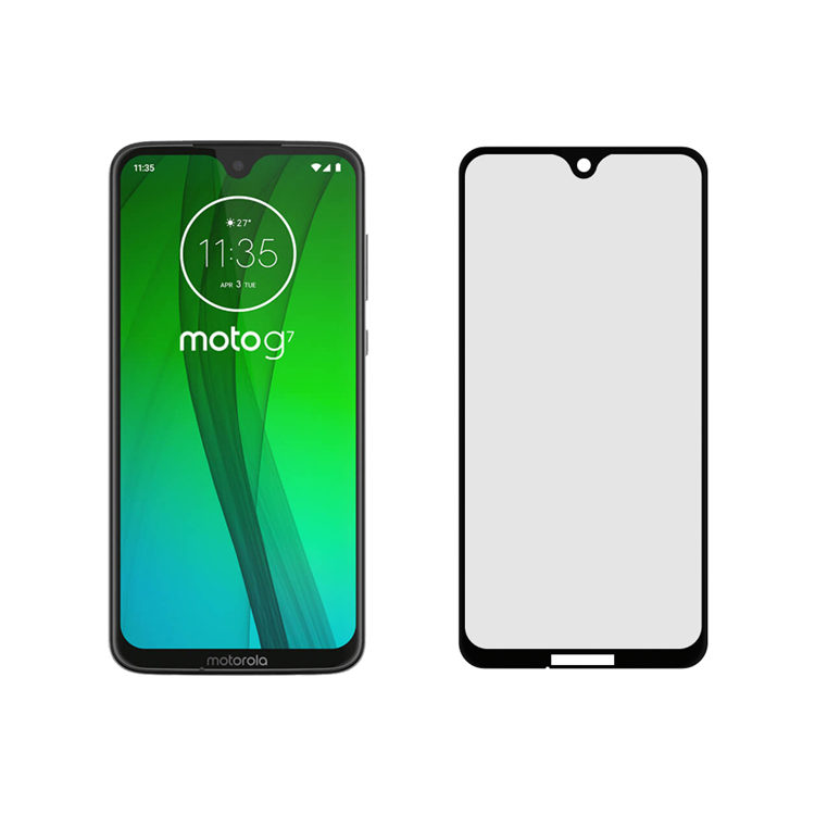 Dlix 3D hot bending full glue tempered glass screen protector for Moto G7