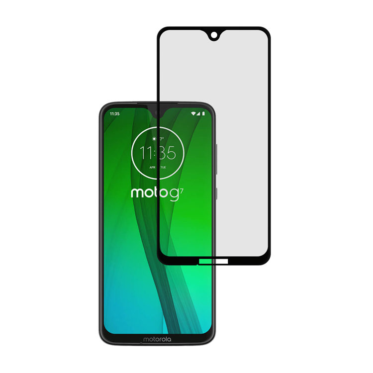 Dlix 3D hot bending full glue tempered glass screen protector for Moto G7