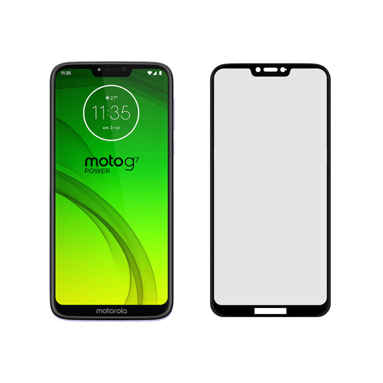 Dlix 3D hot bending edge glue tempered glass screen protector for Moto G7 Power