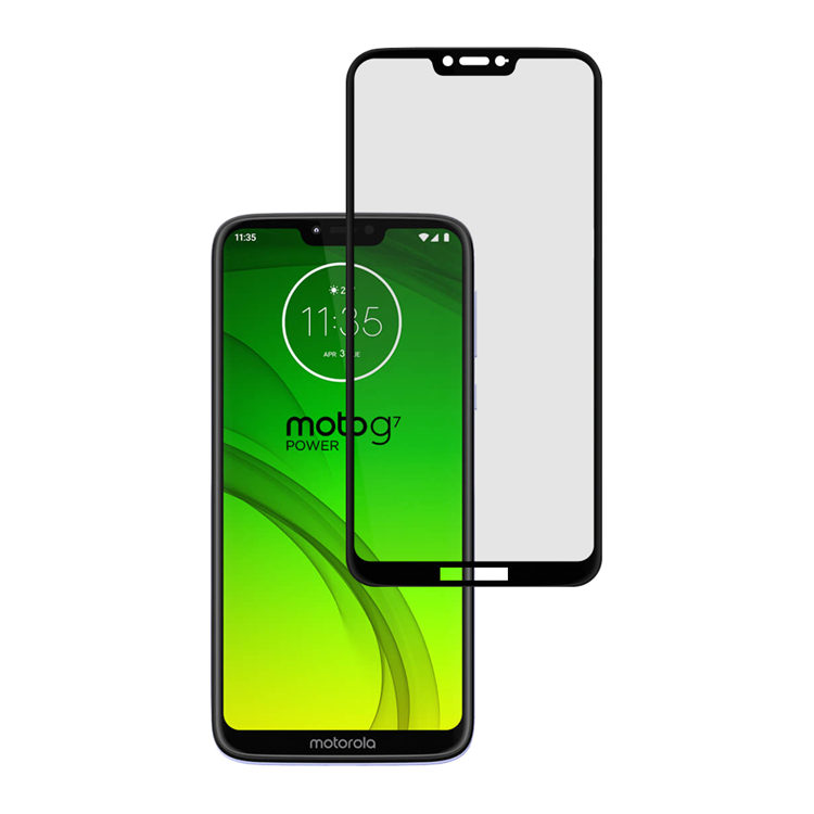 Dlix 3D hot bending edge glue tempered glass screen protector for Moto G7 Power