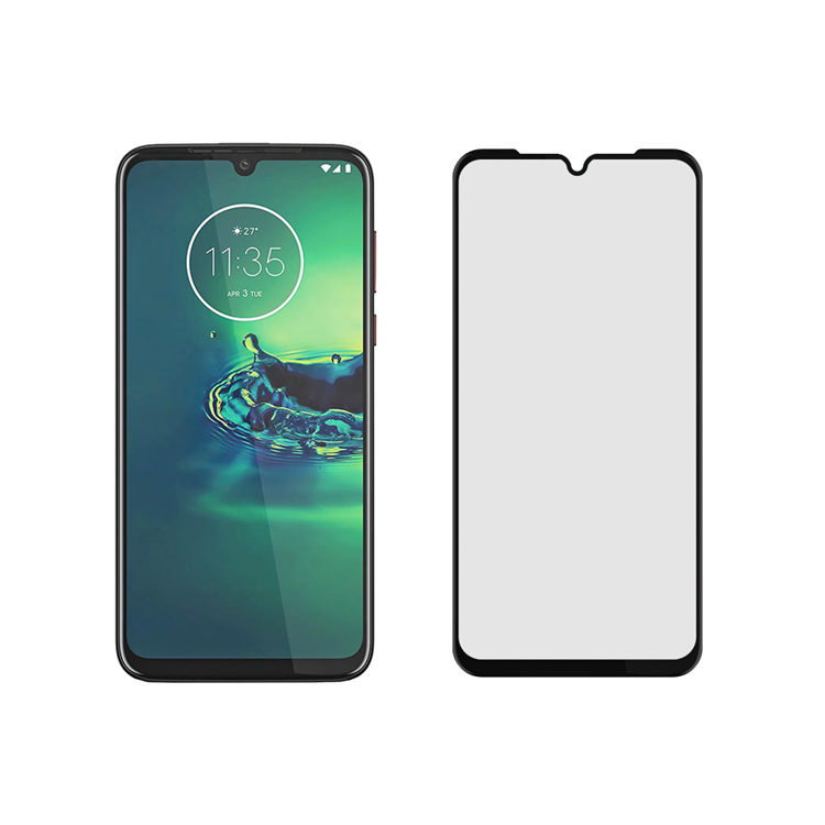 Dlix 3D hot bending full glue tempered glass screen protector for Moto G8 Plus