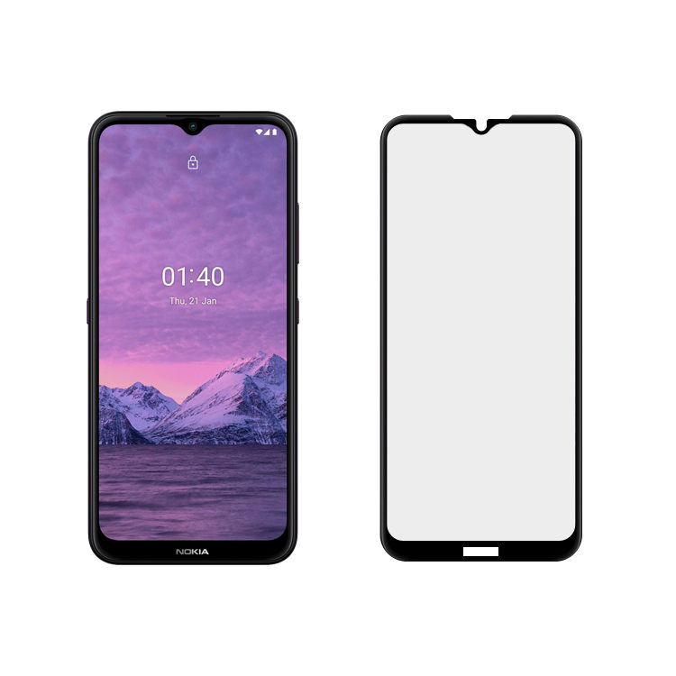 Dlix 2.5D silk print full glue tempered glass screen protector for Nokia 1.4