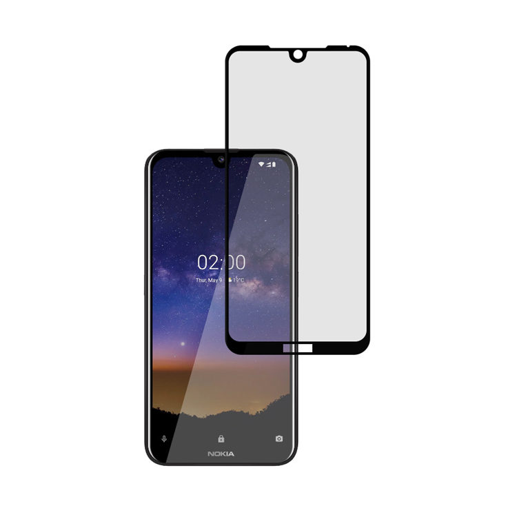 Dlix 3D hot bending full glue tempered glass screen protector for Nokia 2.2