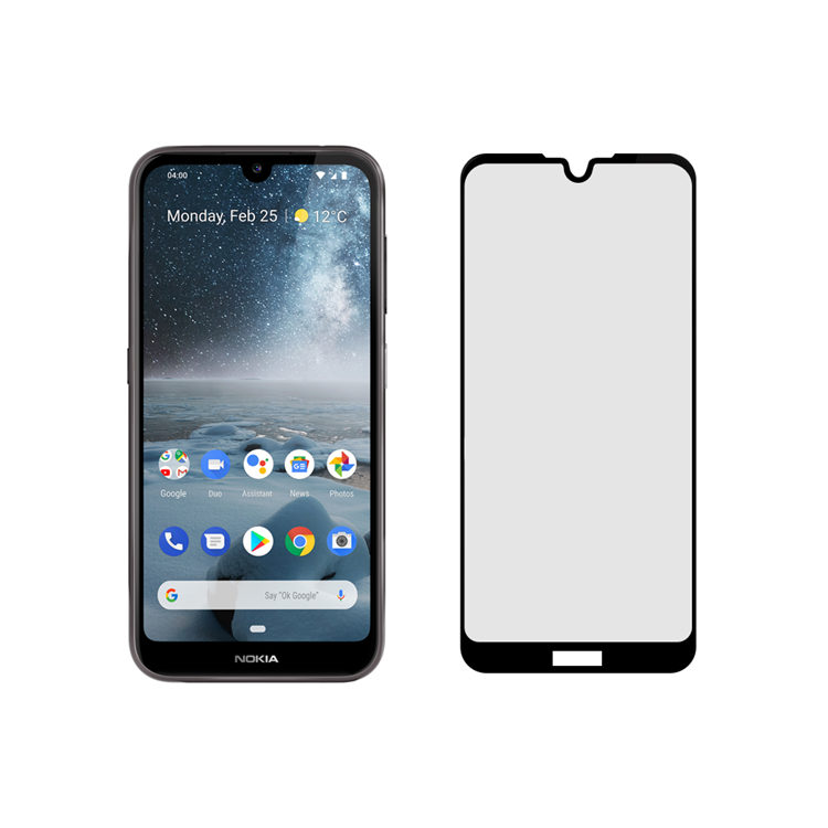 Dlix 3D hot bending edge glue tempered glass screen protector for Nokia 4.2