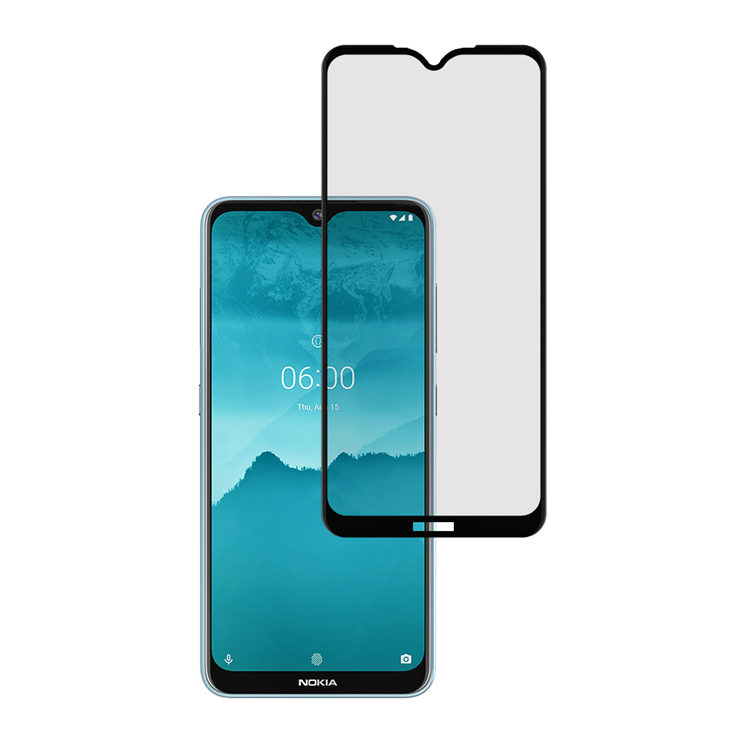 Dlix 3D hot bending edge glue tempered glass screen protector for Nokia 6.2