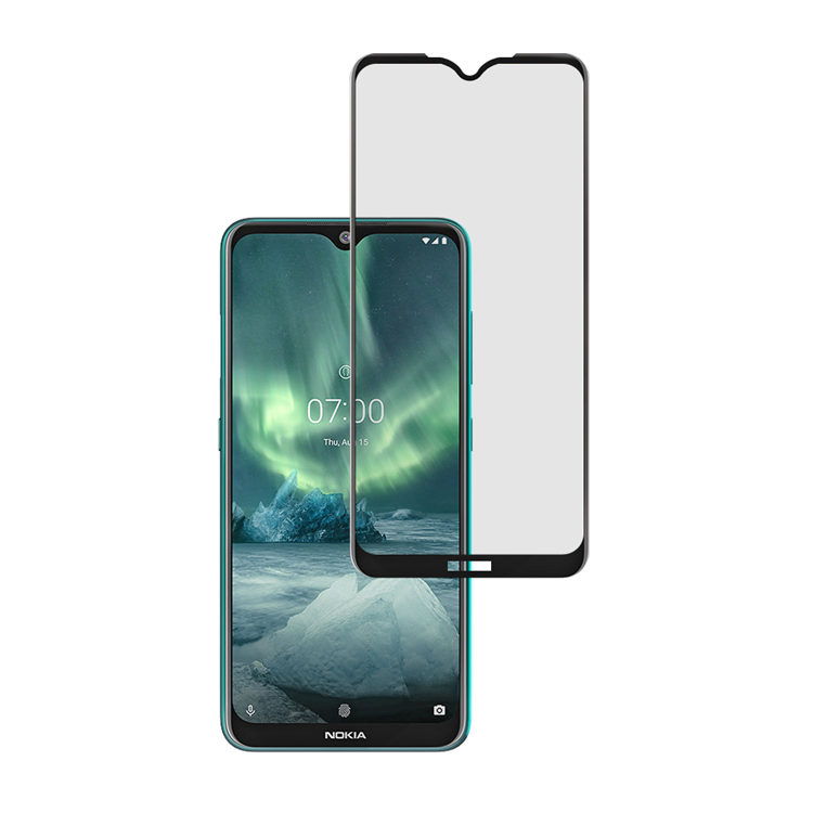 Dlix 3D hot bending edge glue tempered glass screen protector for Nokia 7.2