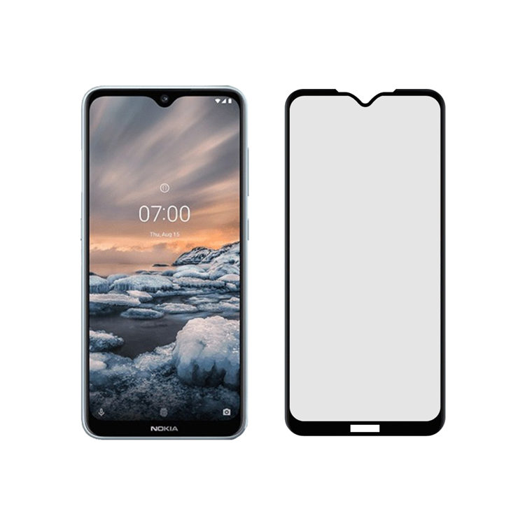 Dlix 3D hot bending edge glue tempered glass screen protector for Nokia 7.3