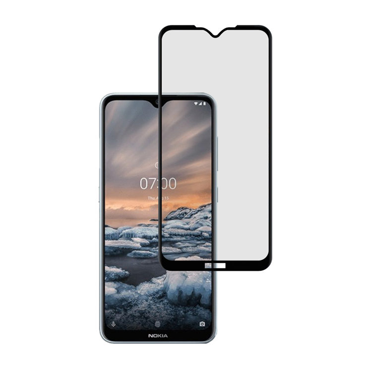 Dlix 3D hot bending full glue tempered glass screen protector for Nokia 7.3