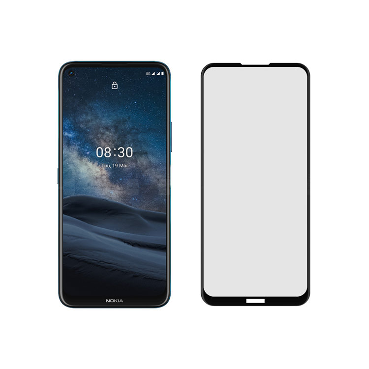 Dlix 2.5D silk print full glue tempered glass screen protector for Nokia 8.3