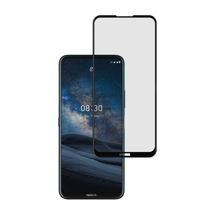 Dlix 3D hot bending edge glue tempered glass screen protector for Nokia 8.3