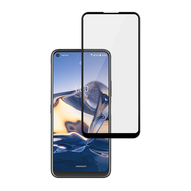 Dlix 3D hot bending edge glue tempered glass screen protector for Nokia 8 V 5G UW