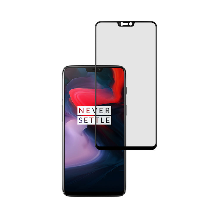 Dlix 2.5D silk print full glue tempered glass screen protector for OnePlus 6