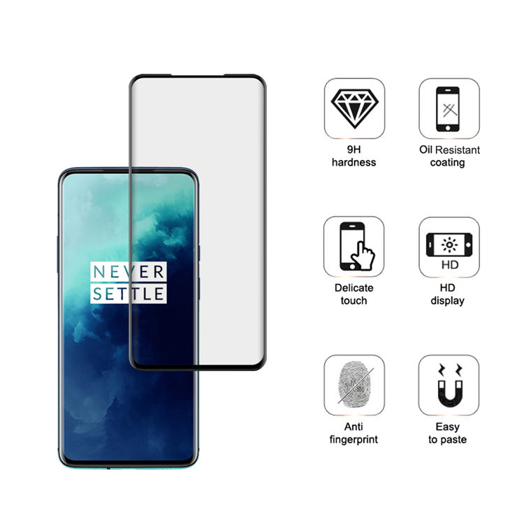 Dlix 3D hot bending full glue tempered glass screen protector for OnePlus 7T Pro