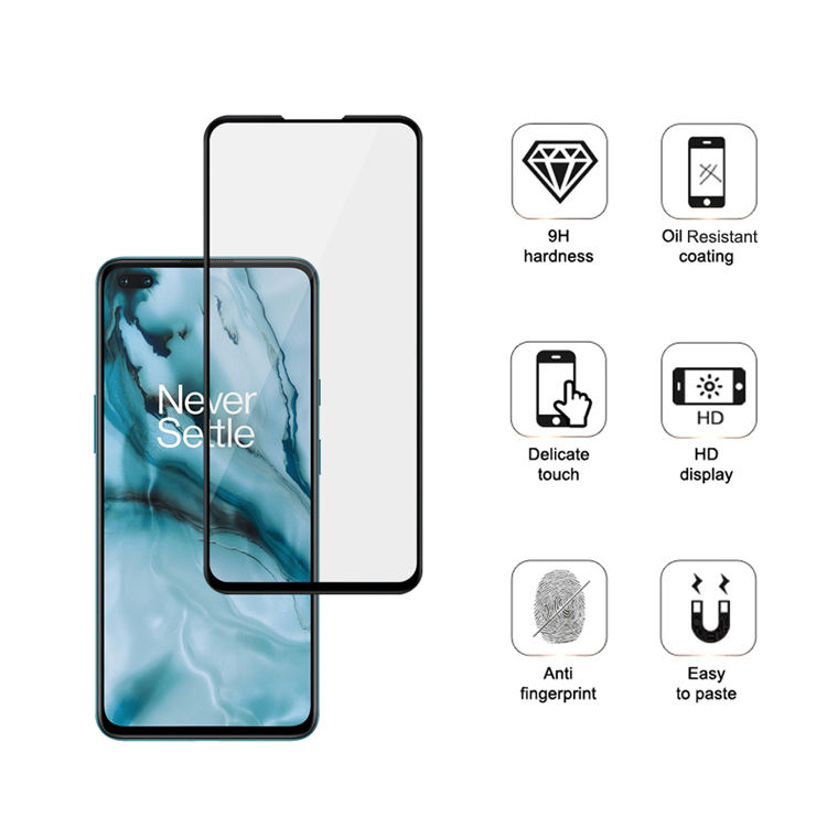 Dlix 3D hot bending full glue tempered glass screen protector for OnePlus Nord