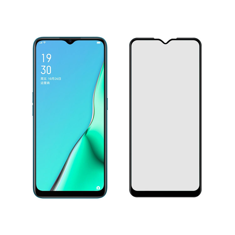 Dlix 2.5D silk print full glue tempered glass screen protector for Oppo A11