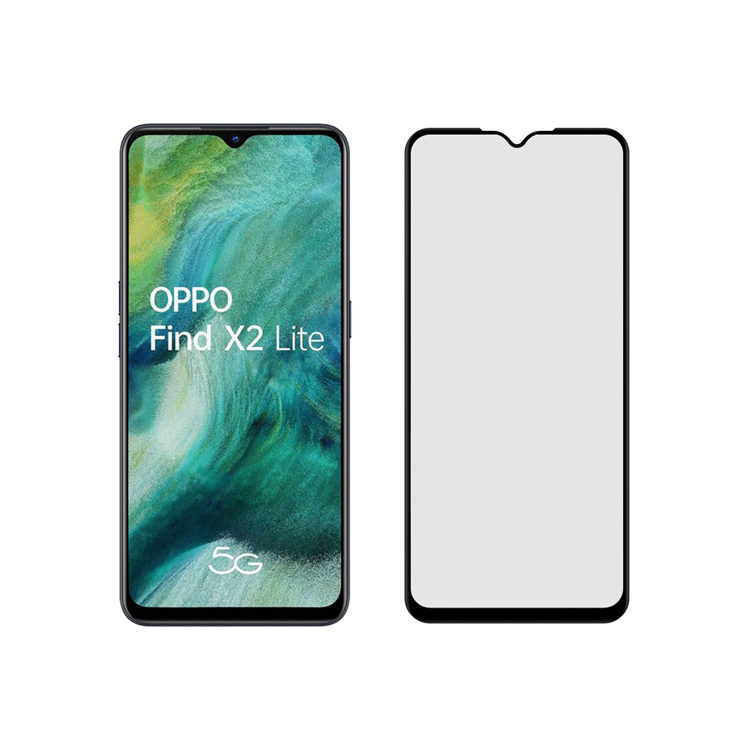 Dlix 3D hot bending edge glue tempered glass screen protector for Oppo Find X2 Lite