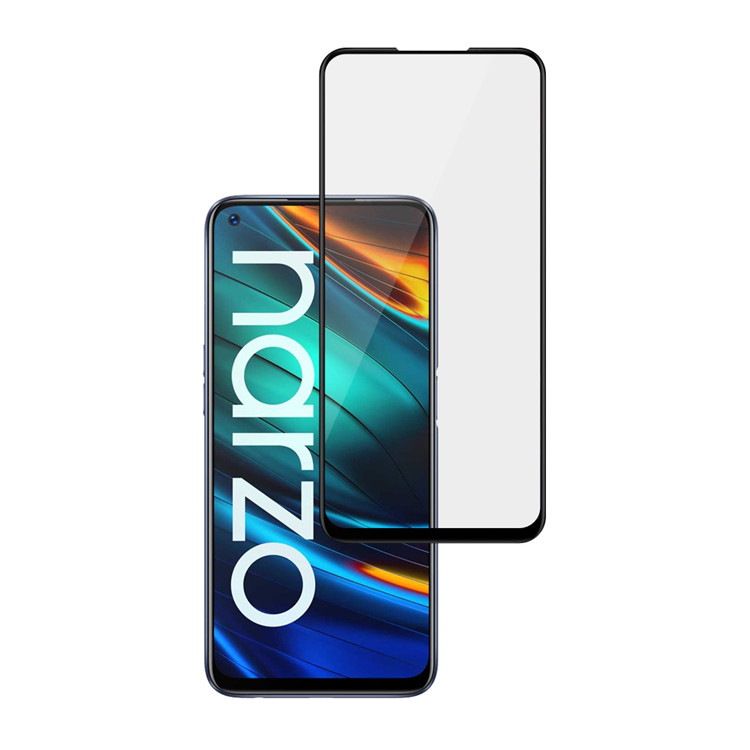 Dlix 3D hot bending full glue tempered glass screen protector for Realme Narzo 20 Pro