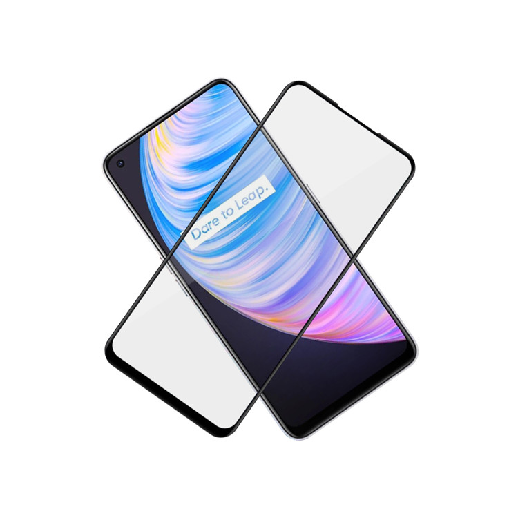 Dlix 3D hot bending full glue tempered glass screen protector for Realme Q2 Pro