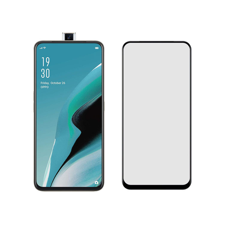 Dlix 2.5D silk print full glue tempered glass screen protector for Oppo Reno 2z