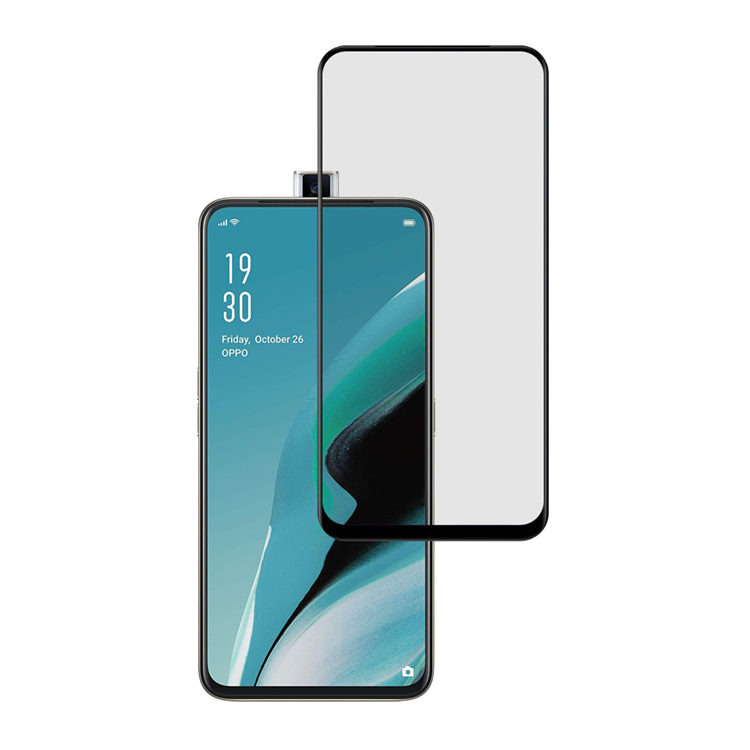 Dlix 2.5D silk print full glue tempered glass screen protector for Oppo Reno 2z