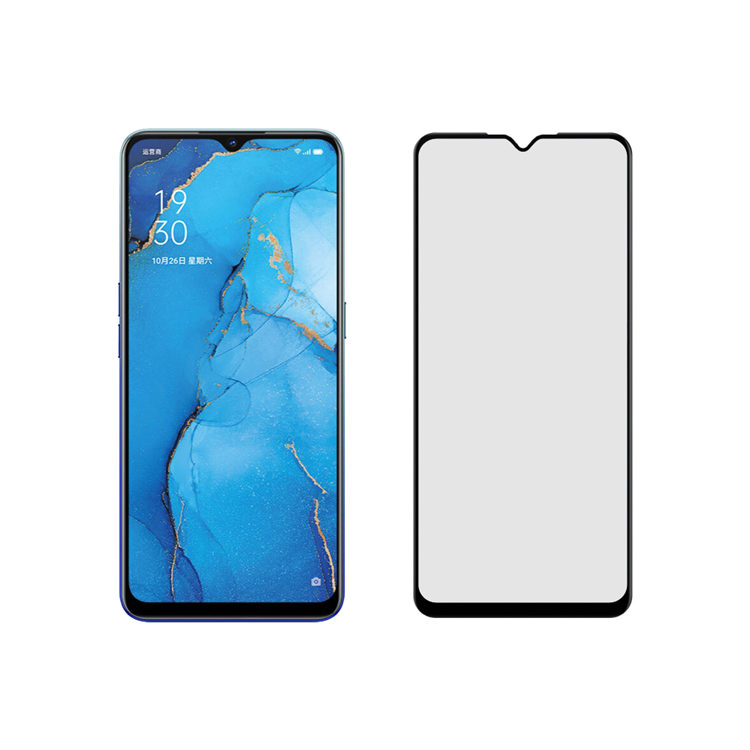 Dlix 2.5D silk print full glue tempered glass screen protector for Oppo Reno3
