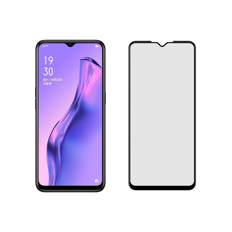 Dlix 2.5D silk print full glue tempered glass screen protector for Oppo A8