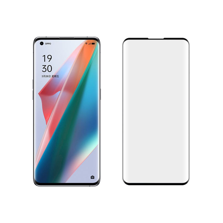 Dlix 3D hot bending edge glue tempered glass screen protector for Oppo Find X3