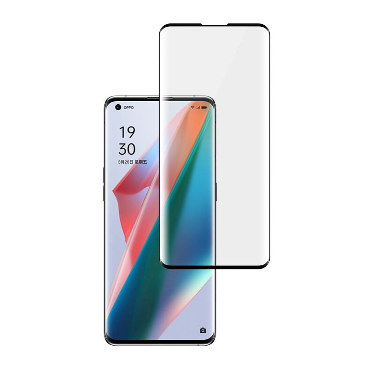 Dlix 3D hot bending edge glue tempered glass screen protector for Oppo Find X3