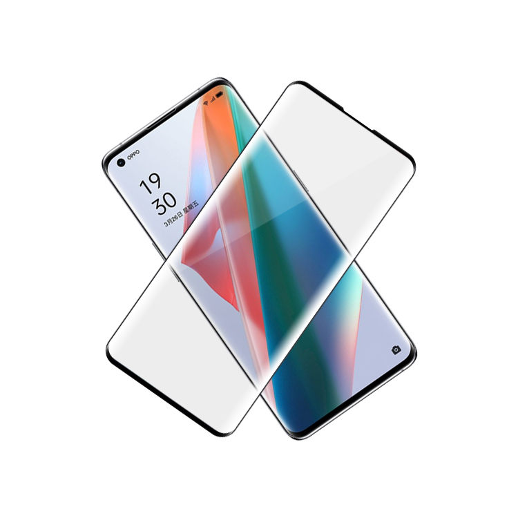 Dlix 3D hot bending edge glue tempered glass screen protector for Oppo Find X3