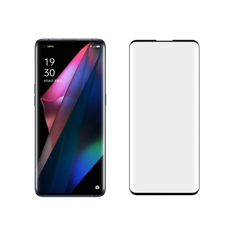 Dlix 3D hot bending edge glue tempered glass screen protector for Oppo Find X3 Pro