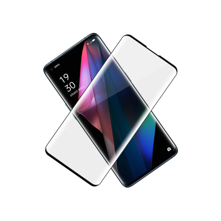 Dlix 3D hot bending full glue tempered glass screen protector for Oppo Find X3 Pro