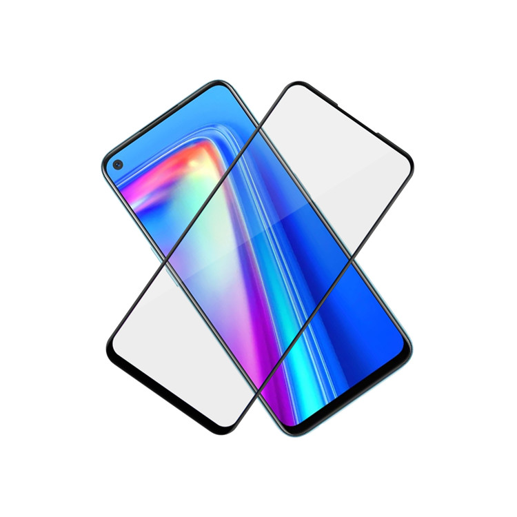 Dlix 2.5D silk print full glue tempered glass screen protector for Realme 7