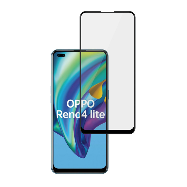 Dlix 3D hot bending full glue tempered glass screen protector for Oppo Reno4 Lite