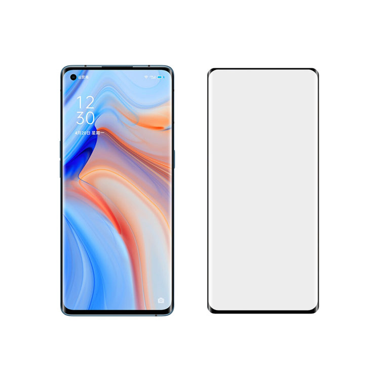 Dlix 3D hot bending full glue tempered glass screen protector for Oppo Reno4 Pro
