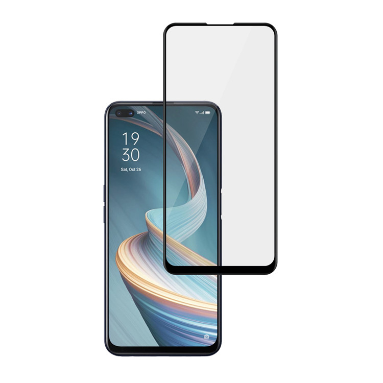 Dlix 3D hot bending full glue tempered glass screen protector for Oppo Reno4 Z 5G