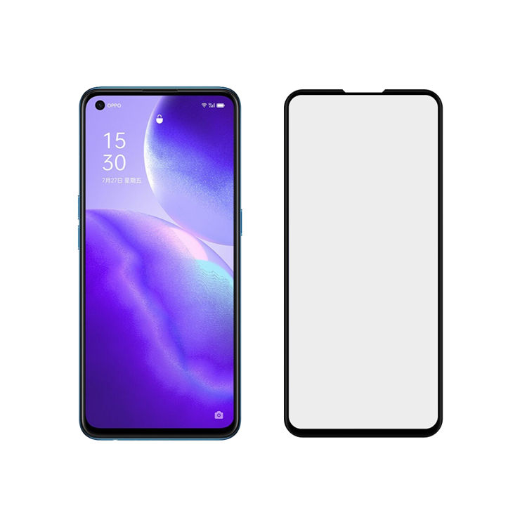 Dlix 3D hot bending edge glue tempered glass screen protector for Oppo Reno5