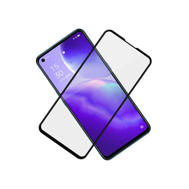 Dlix 3D hot bending edge glue tempered glass screen protector for Oppo Reno5