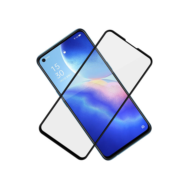 Dlix 3D hot bending edge glue tempered glass screen protector for Oppo Reno5 K