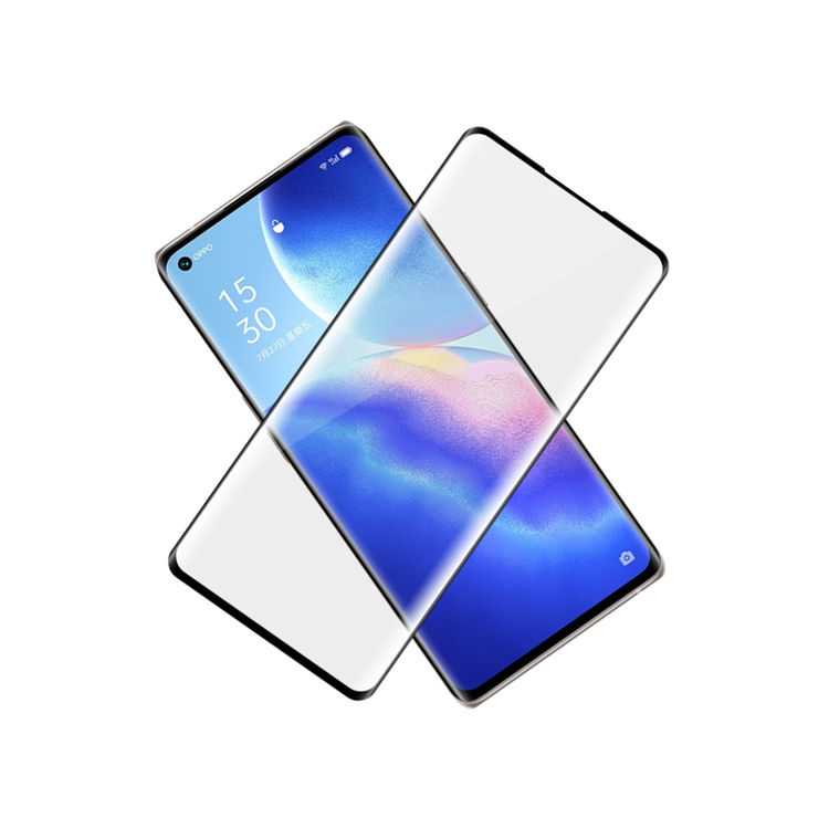 Dlix 3D hot bending full glue tempered glass screen protector for Oppo Reno5 Pro+