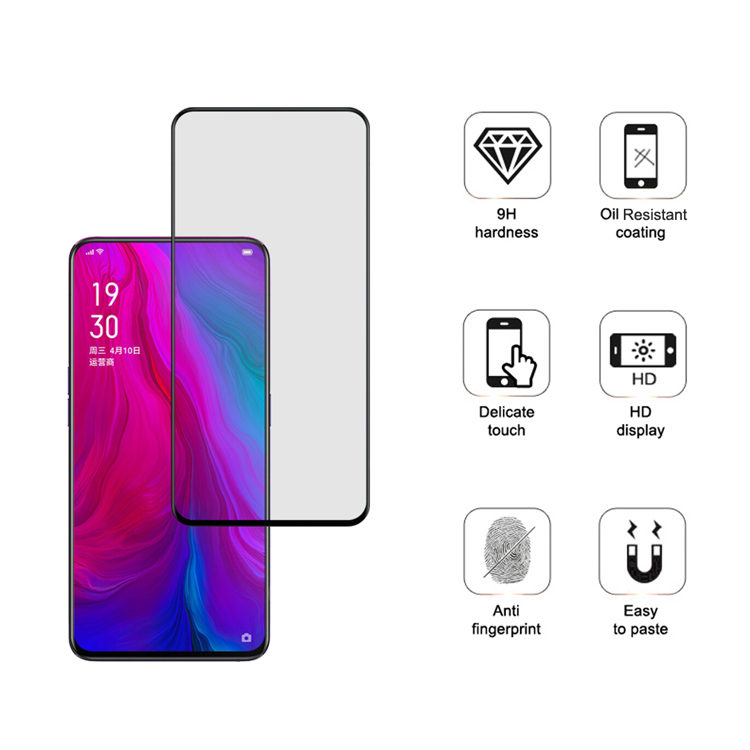 Dlix 3D hot bending full glue tempered glass screen protector for Oppo Reno 6.6 inch