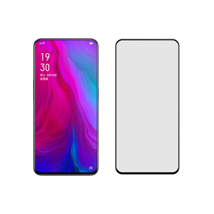 Dlix 2.5D silk print full glue tempered glass screen protector for Oppo Reno 6.6 inch