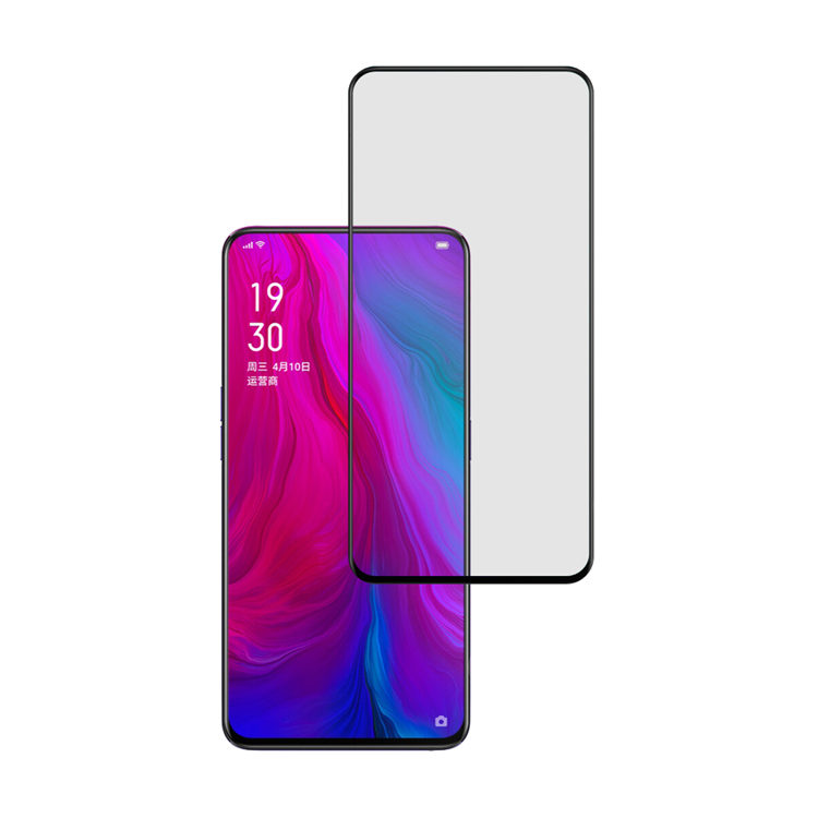 Dlix 2.5D silk print full glue tempered glass screen protector for Oppo Reno 6.6 inch