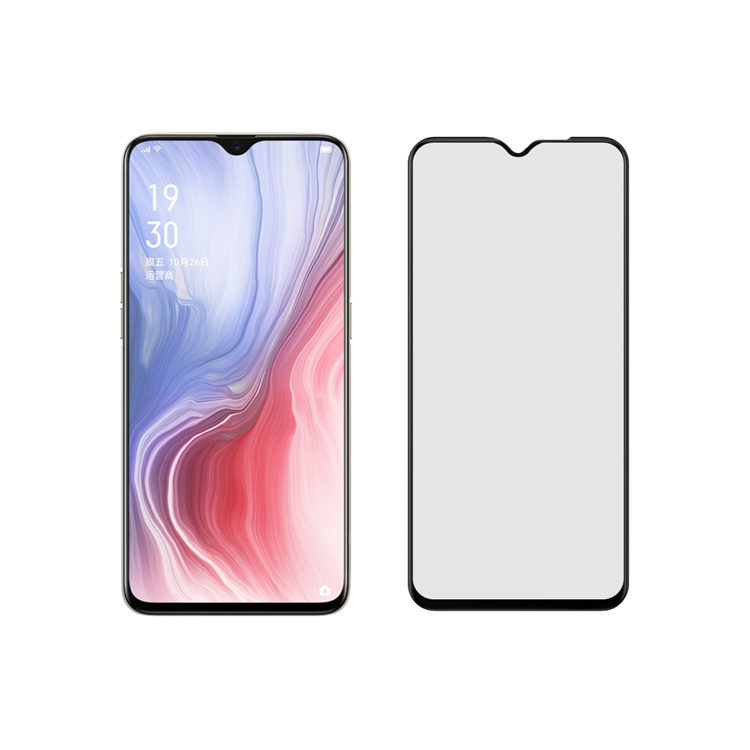 Dlix 2.5D silk print full glue tempered glass screen protector for Oppo Reno Z