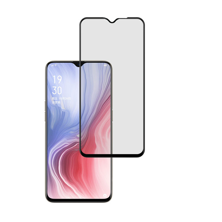 Dlix 2.5D silk print full glue tempered glass screen protector for Oppo Reno Z