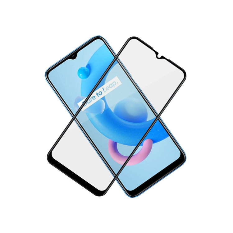 Dlix 3D hot bending edge glue tempered glass screen protector for Realme C20