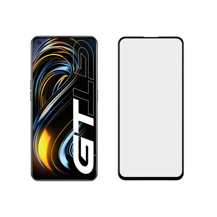 Dlix 2.5D silk print full glue tempered glass screen protector for Realme GT