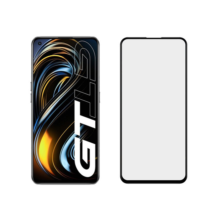 Dlix 3D hot bending edge glue tempered glass screen protector for Realme GT