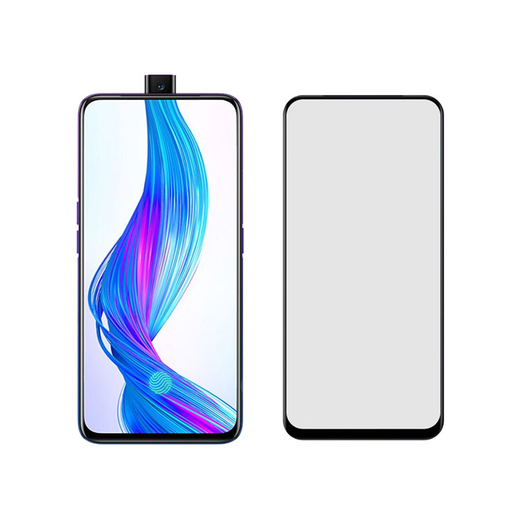 Dlix 2.5D silk print full glue tempered glass screen protector for Realme X