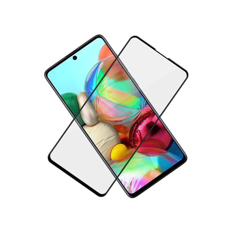 Dlix 2.5D silk print full glue tempered glass screen protector for Samsung Galaxy A72