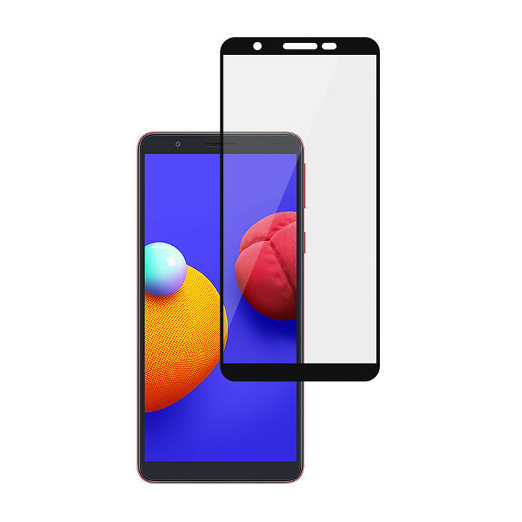 Dlix 2.5D full cover edge glue tempered glass screen protector for Galaxy A01 Core